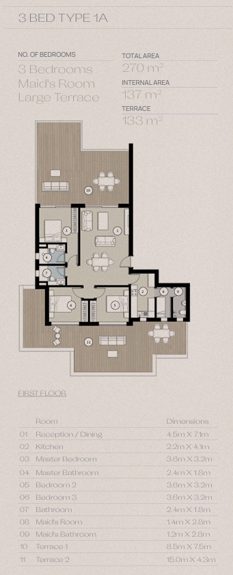 Floor plan for apartment at Silvertown Silversands
