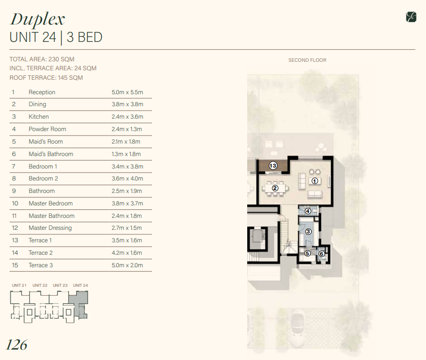 Floor plan for duplex at The Emerald Collection - Zed East
