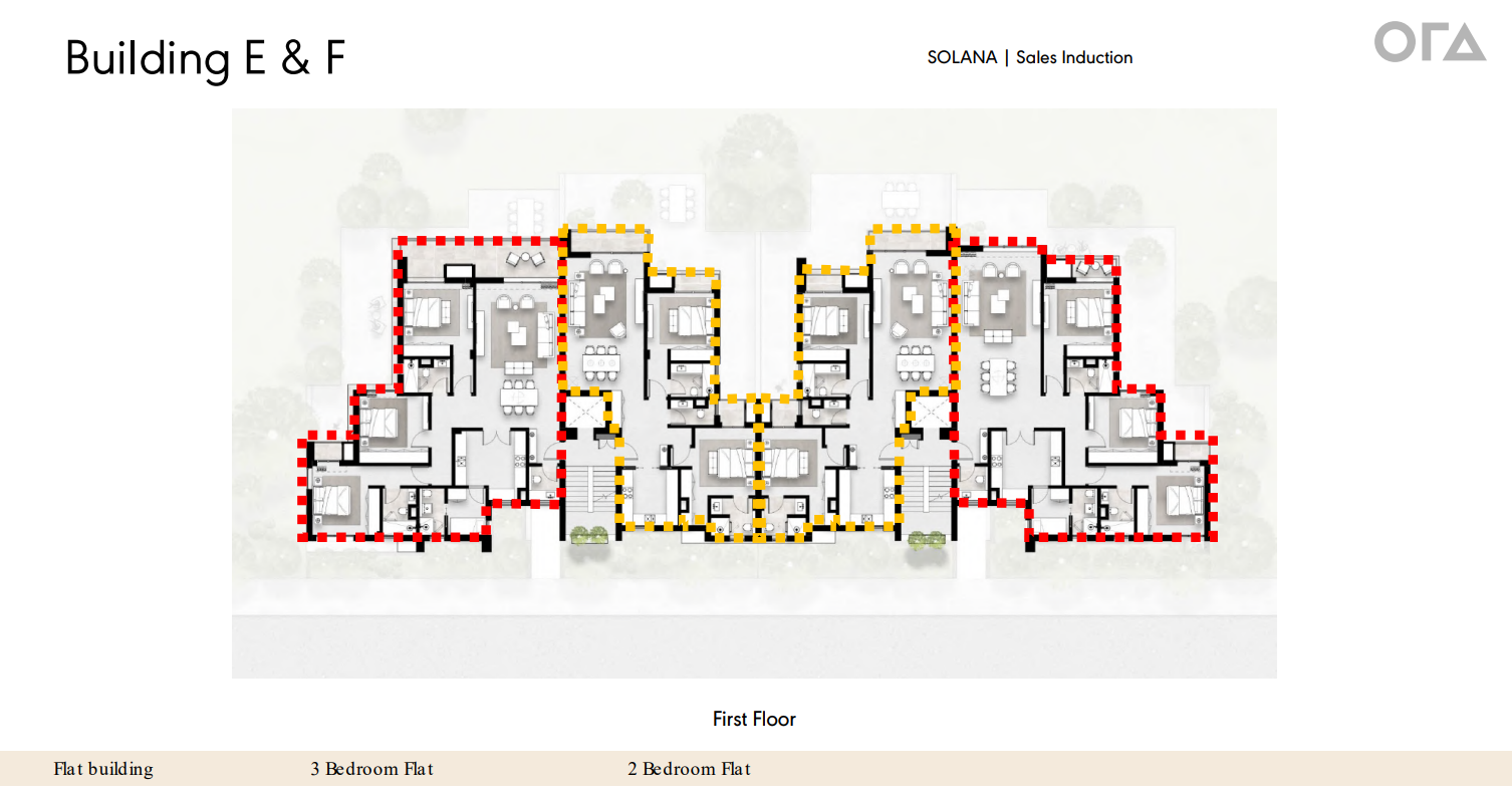Floor plan for apartment at Solana East