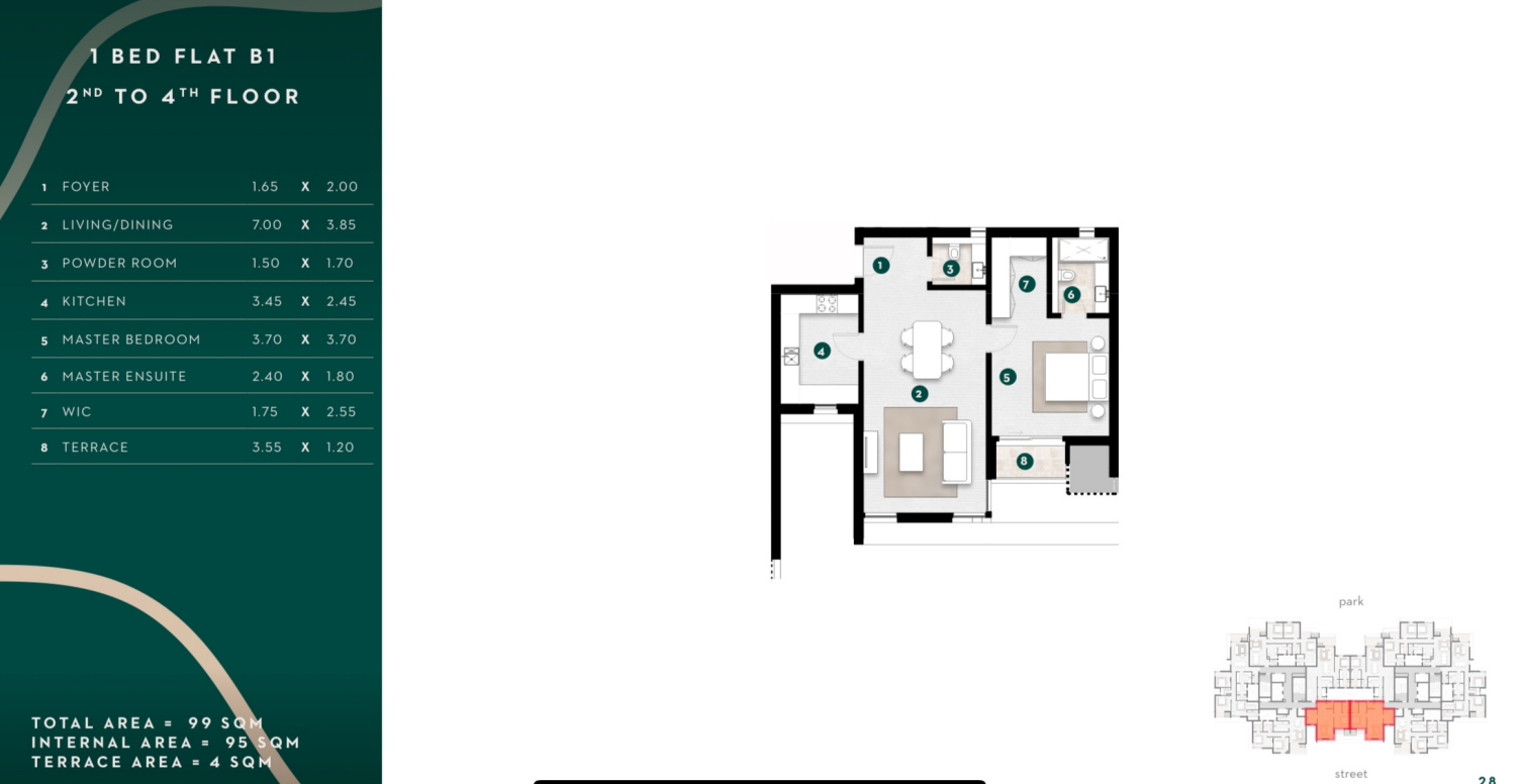 Floor plan for apartment at Solana East
