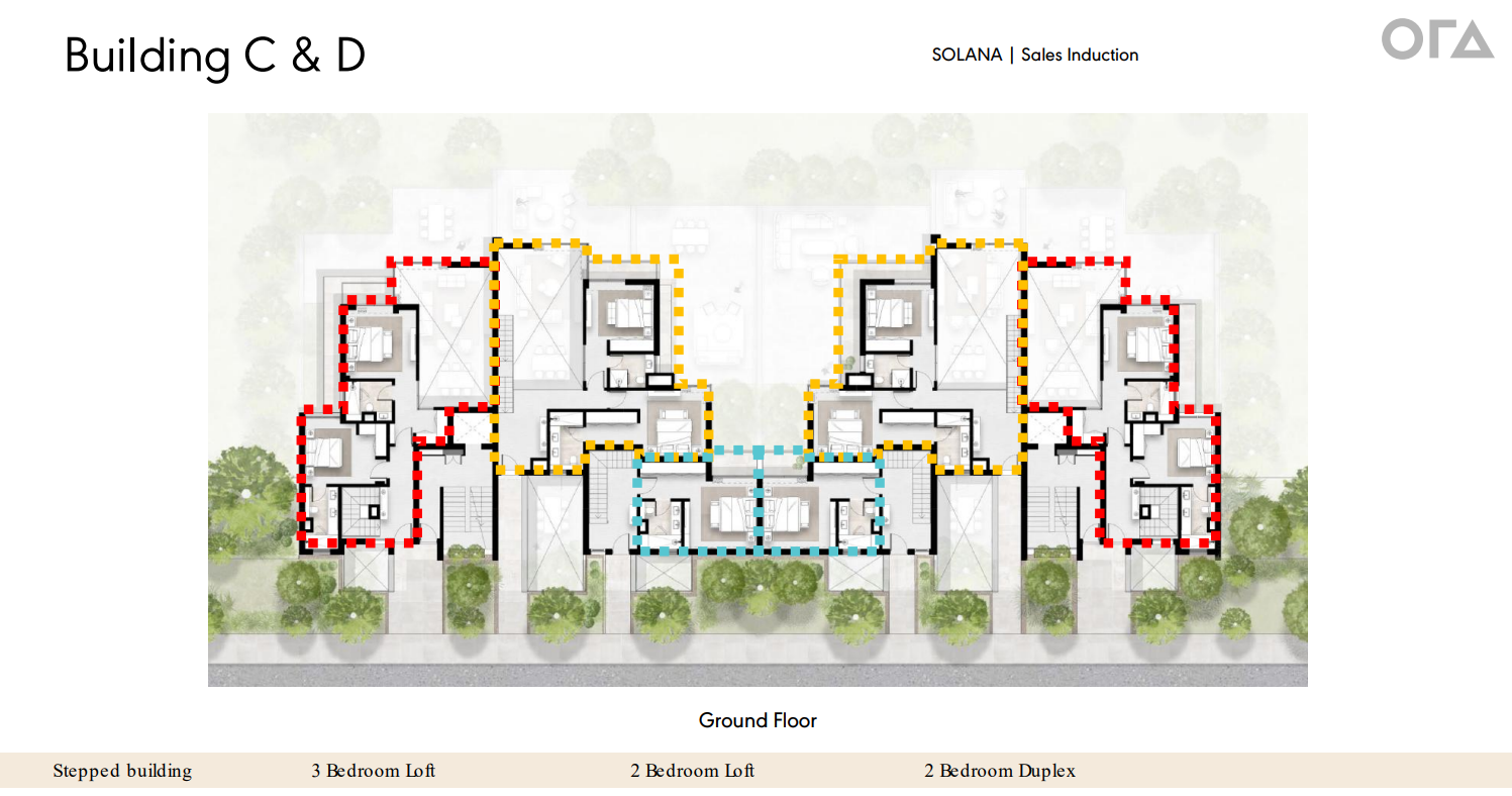 Floor plan for apartment at Solana East