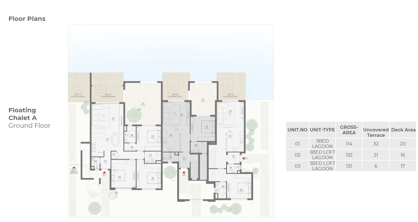Floor plan for chalet at Ledge-Makadi Heights