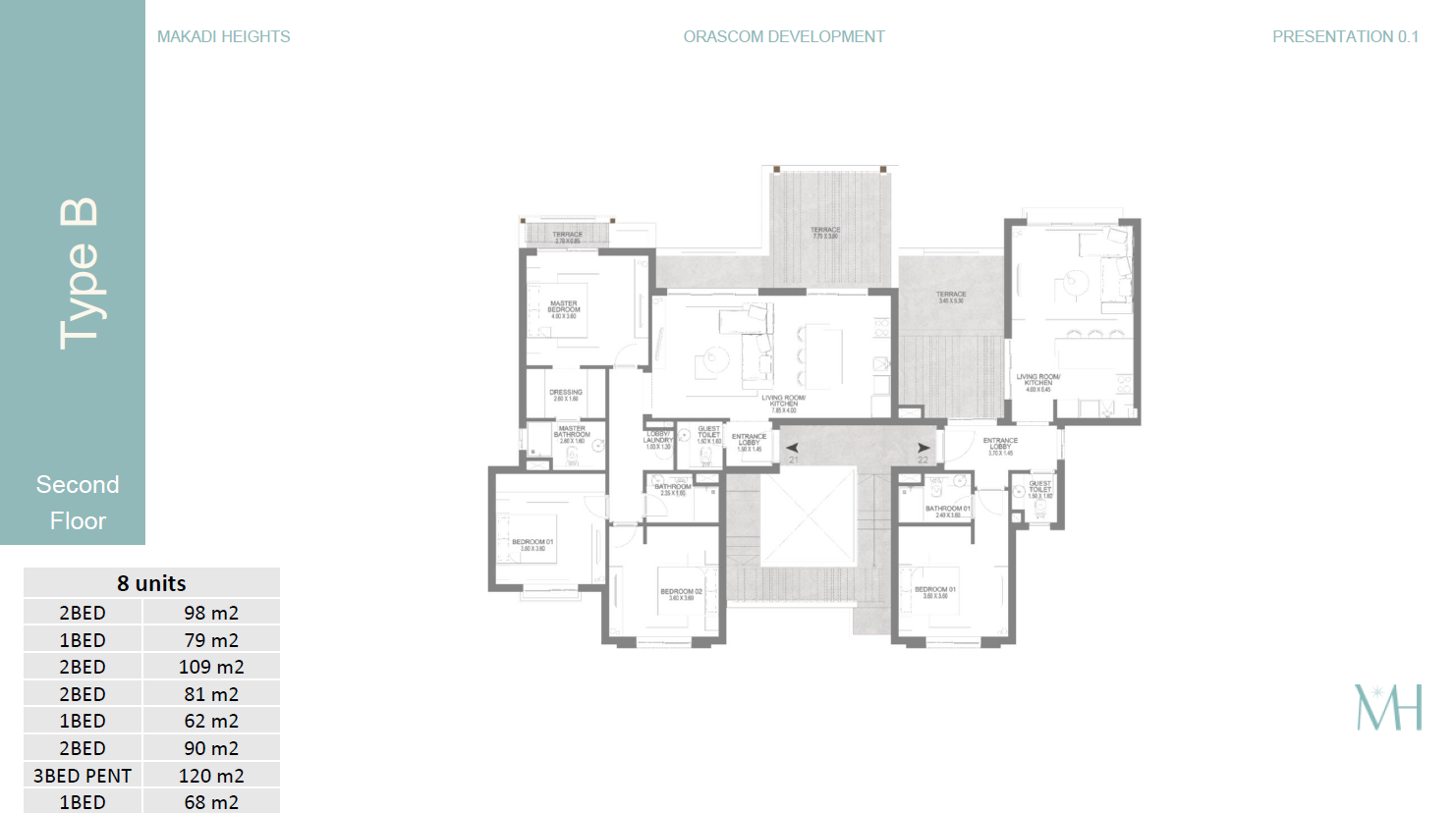 Floor plan for apartment at Town Walk