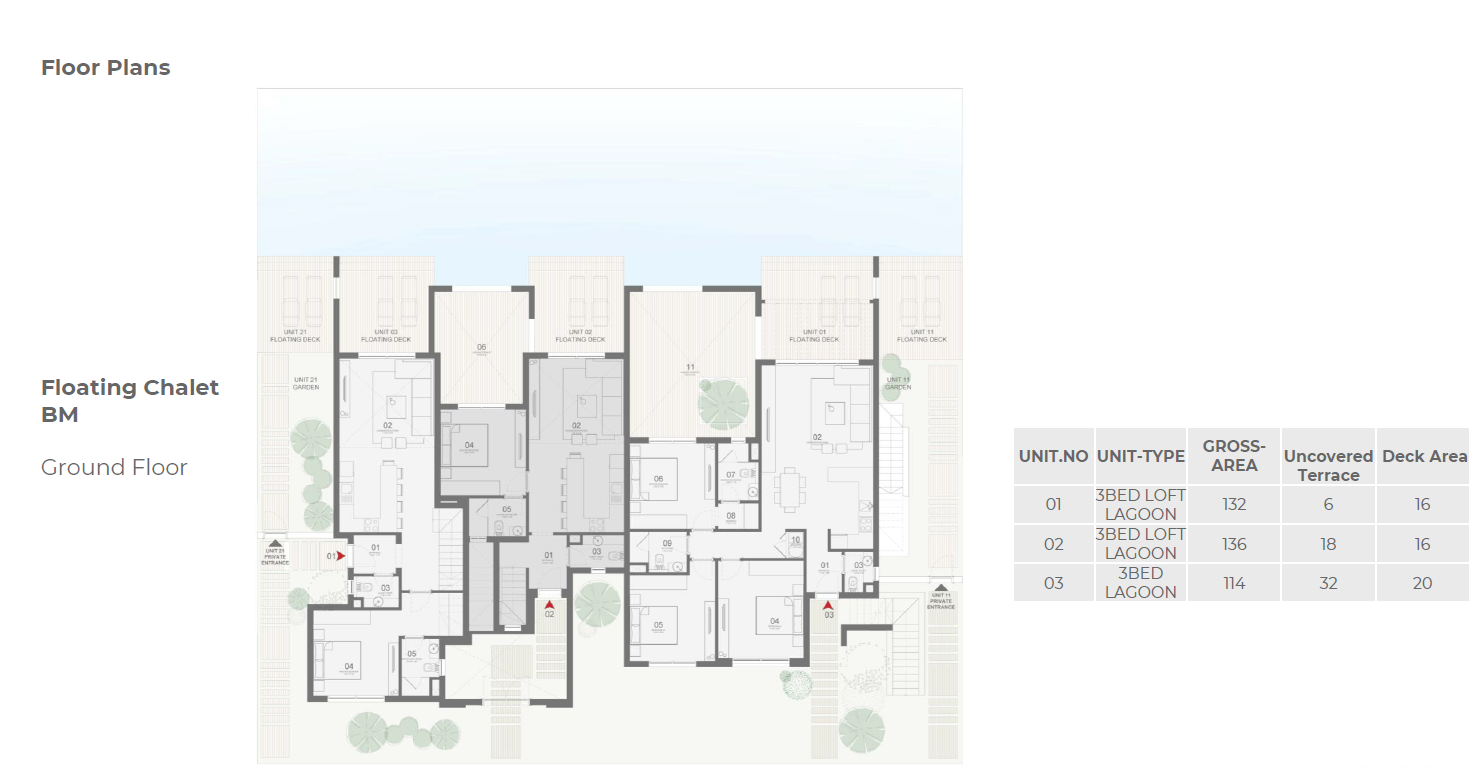 Floor plan for duplex at DUA