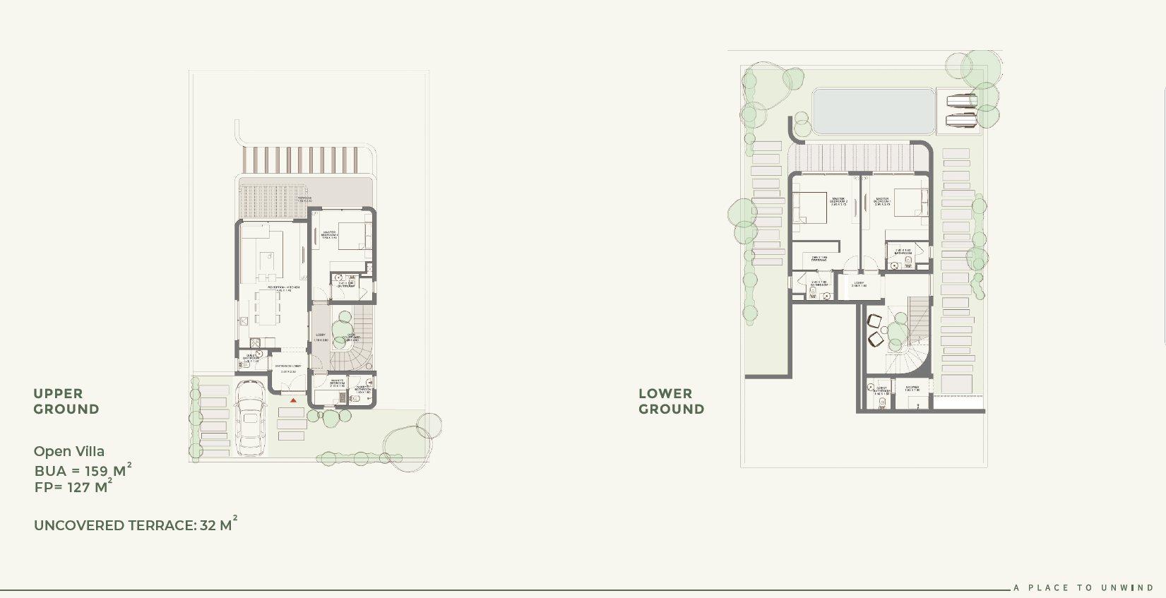 Floor plan for villa at Aden