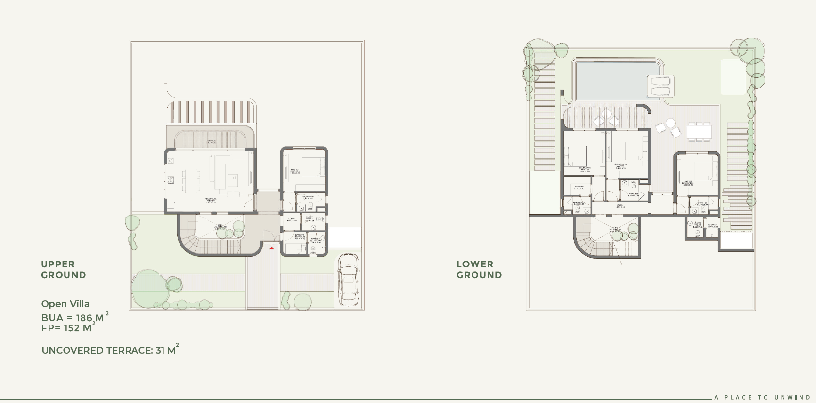 Floor plan for villa at Aden