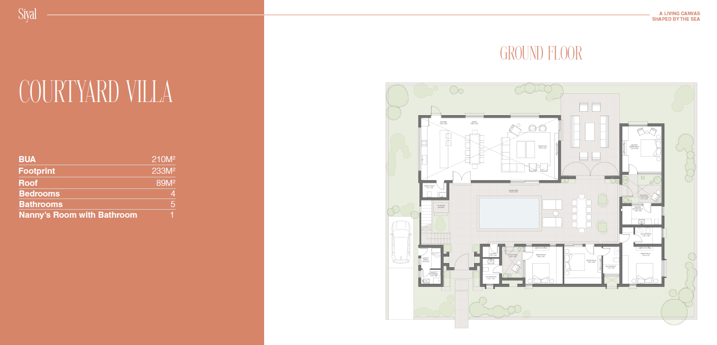 Floor plan for villa at Siyal