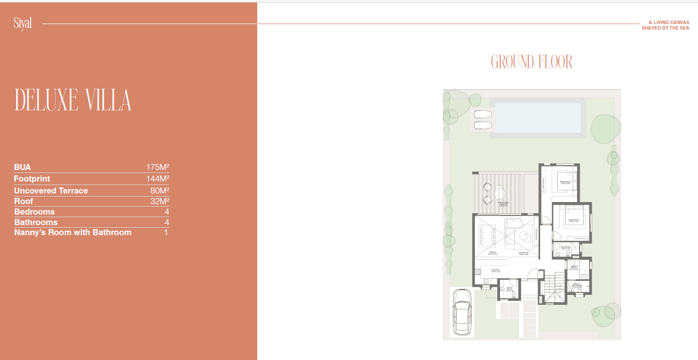 Floor plan for villa at Siyal