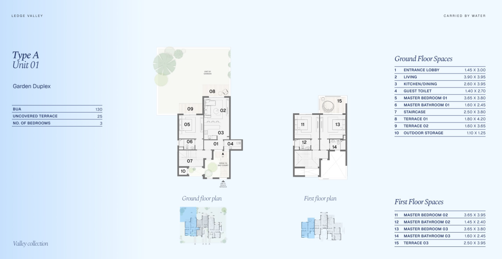 Floor plan for duplex at Ledge-Makadi Heights