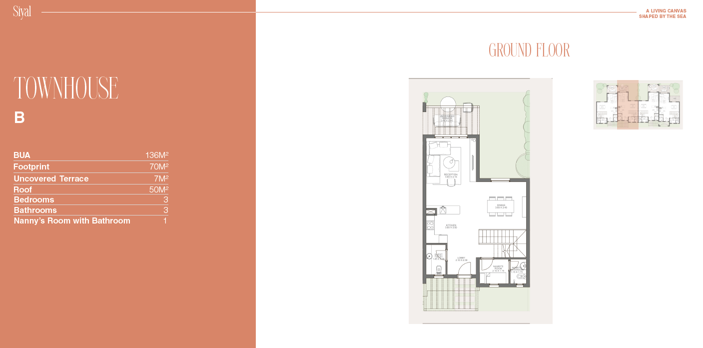Floor plan for townhouse at Siyal