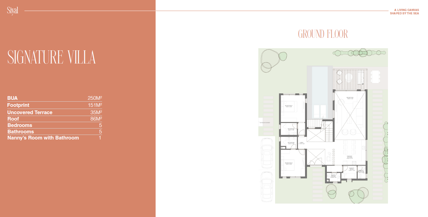Floor plan for villa at Siyal