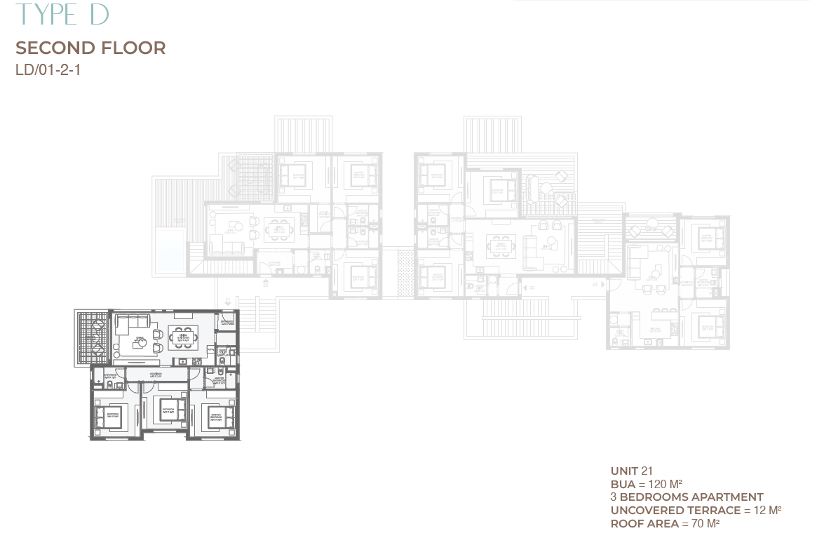 Floor plan for penthouse at Aden Parks