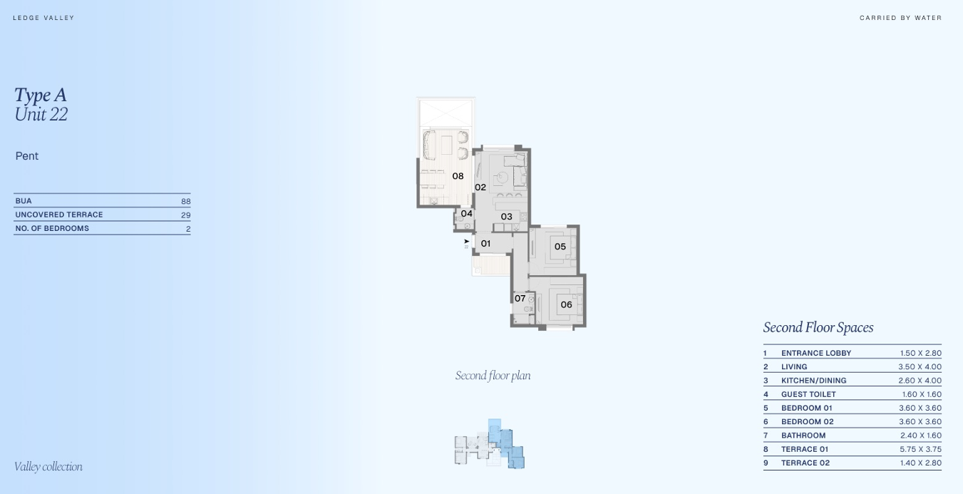 Floor plan for chalet at Ledge-Makadi Heights