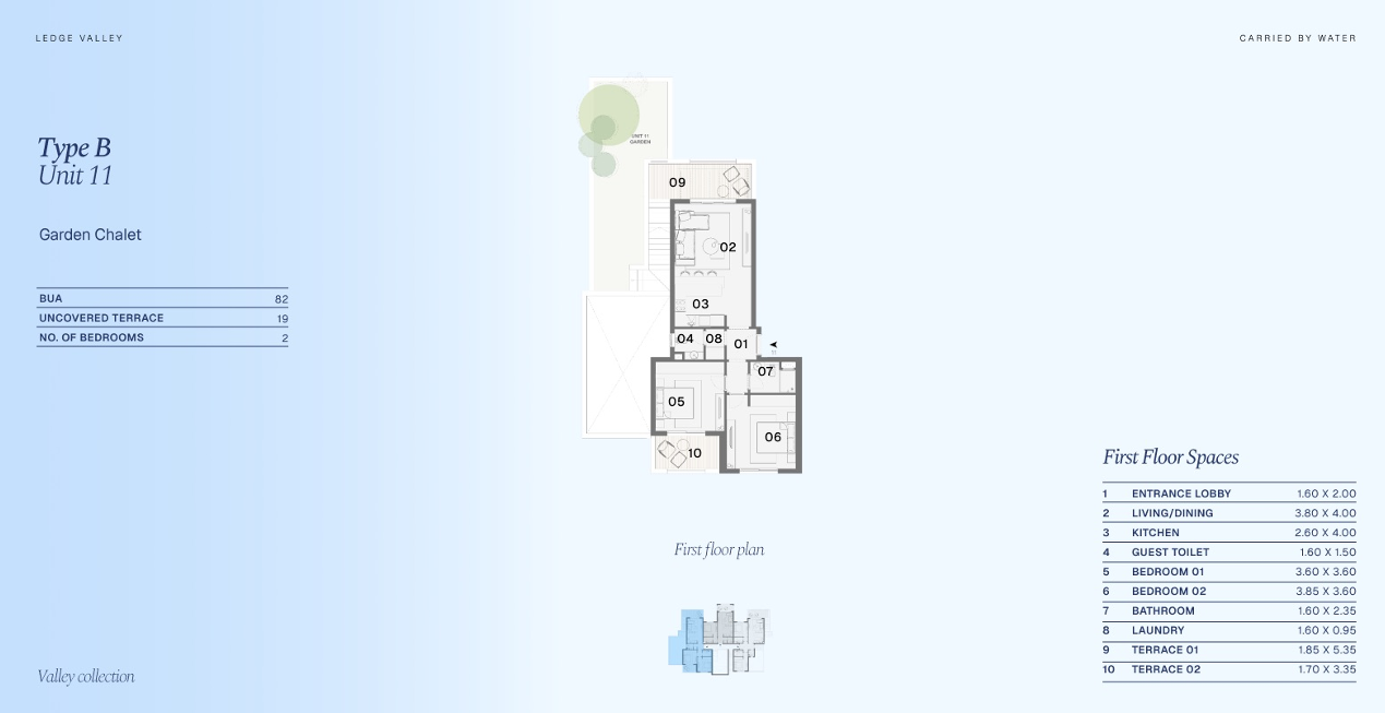 Floor plan for chalet at Ledge-Makadi Heights