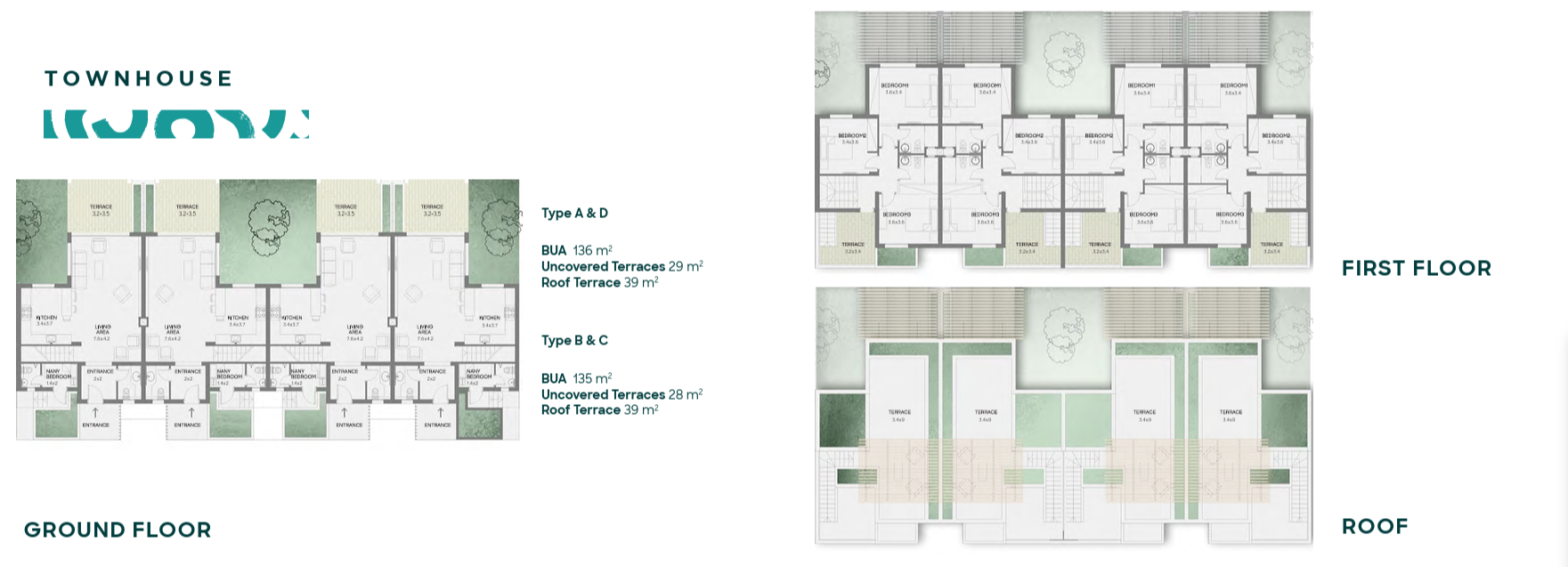 Floor plan for townhouse at Ria-Makadi Heights