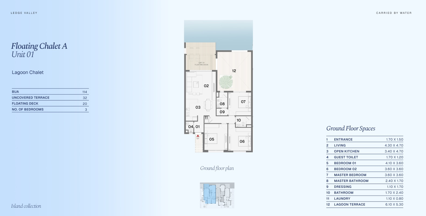 Floor plan for chalet at Ledge-Makadi Heights