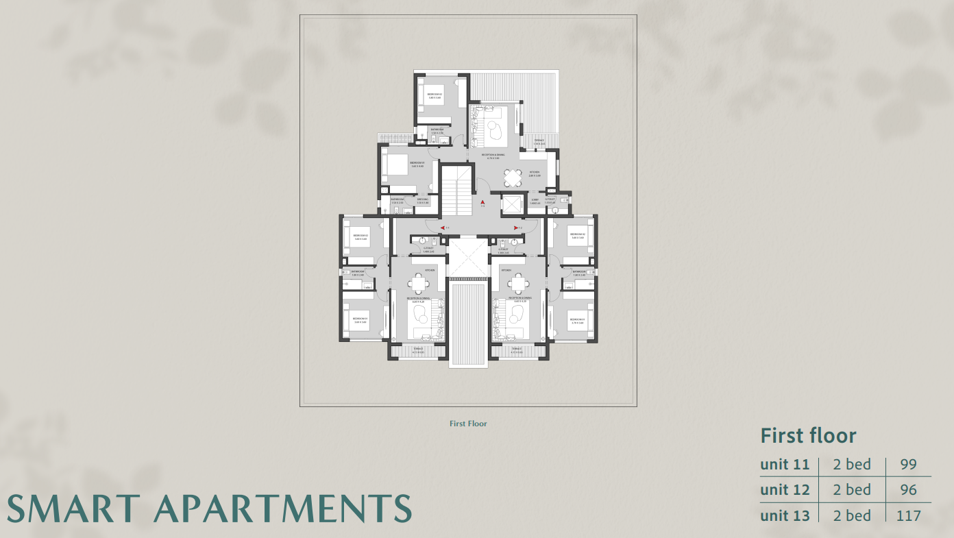 Floor plan for apartment at O West Orascom