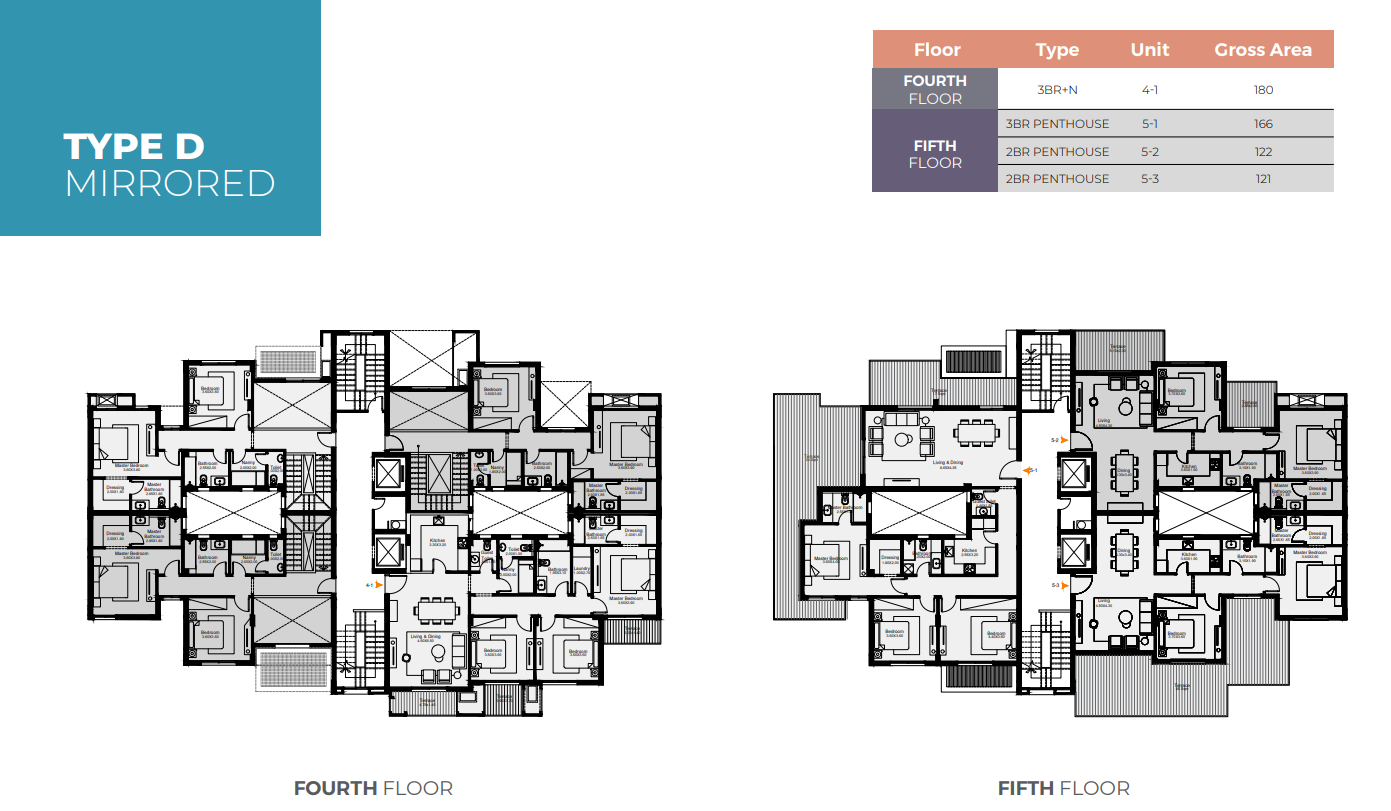 Floor plan for penthouse at O West Orascom