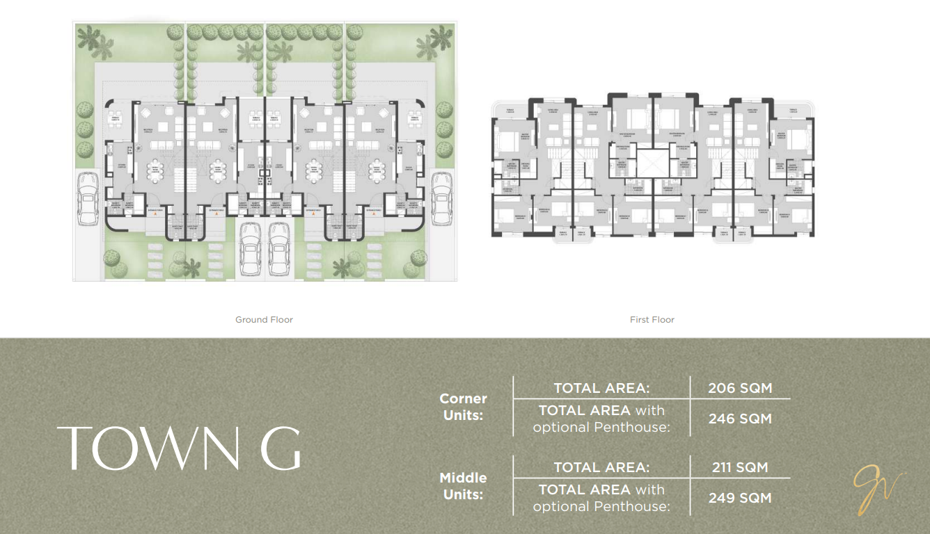 Floor plan for townhouse at O West Orascom