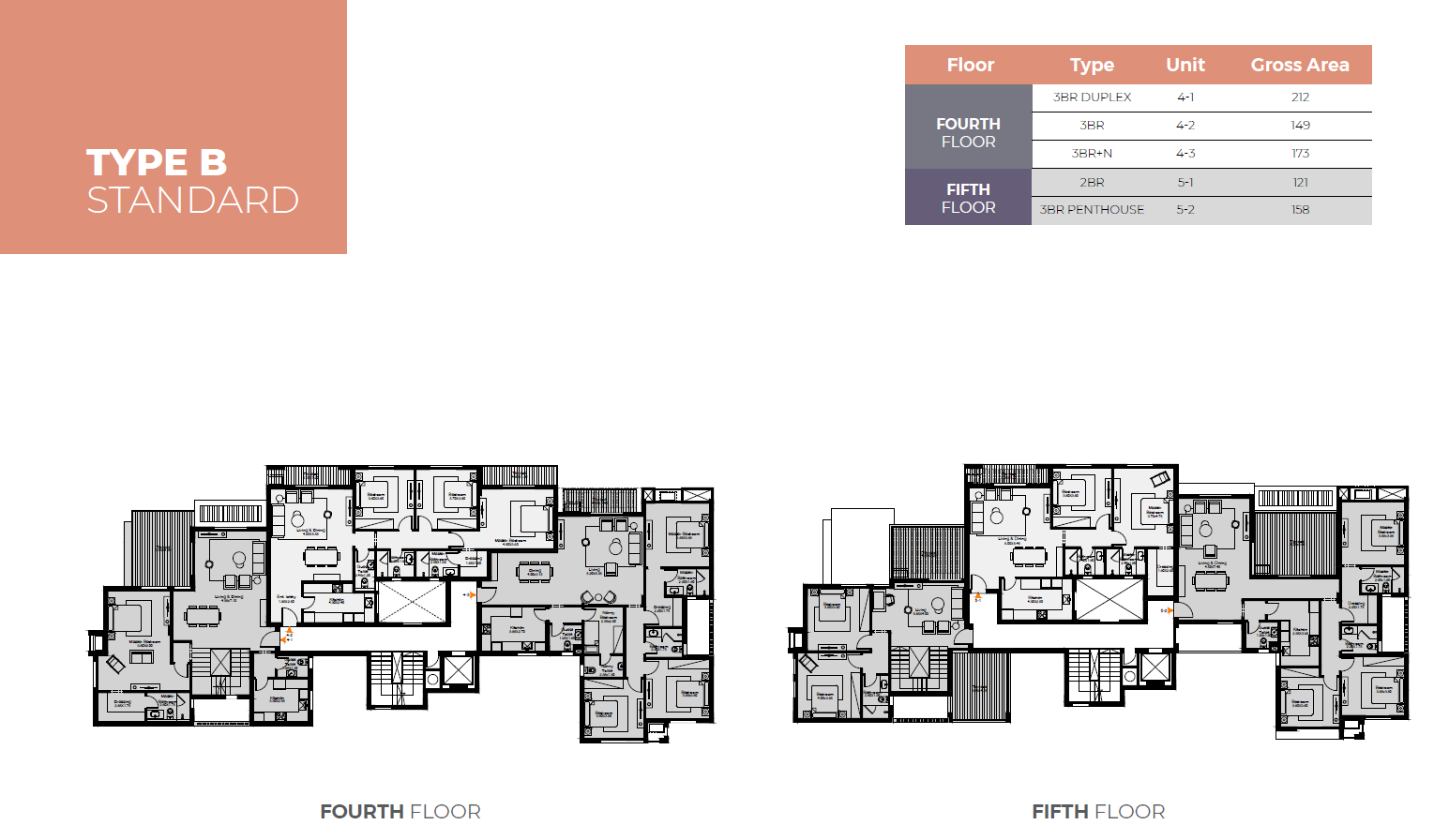 Floor plan for duplex at O West Orascom