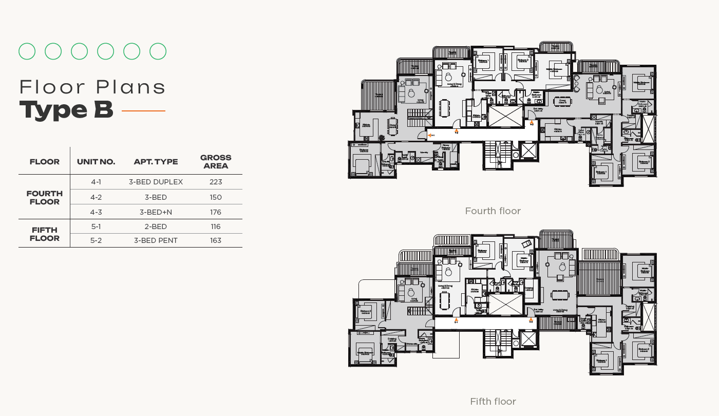 Floor plan for duplex at O West Orascom