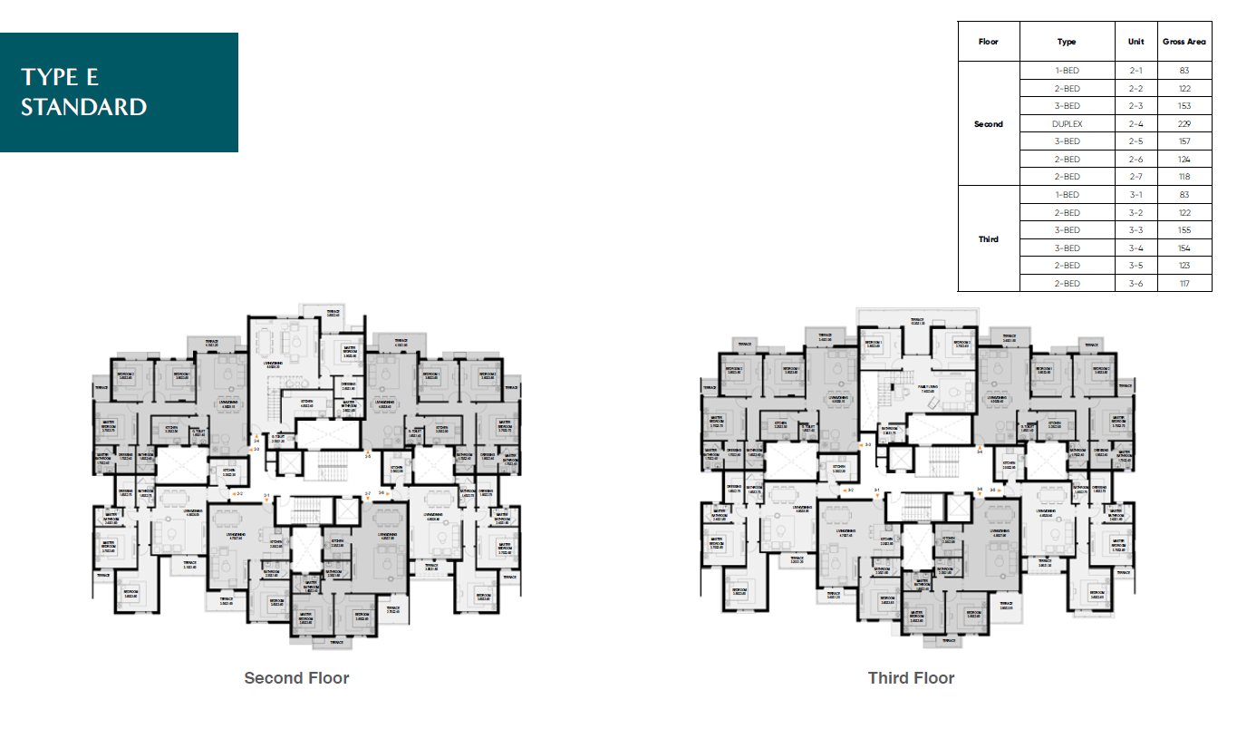 Floor plan for duplex at O West Orascom