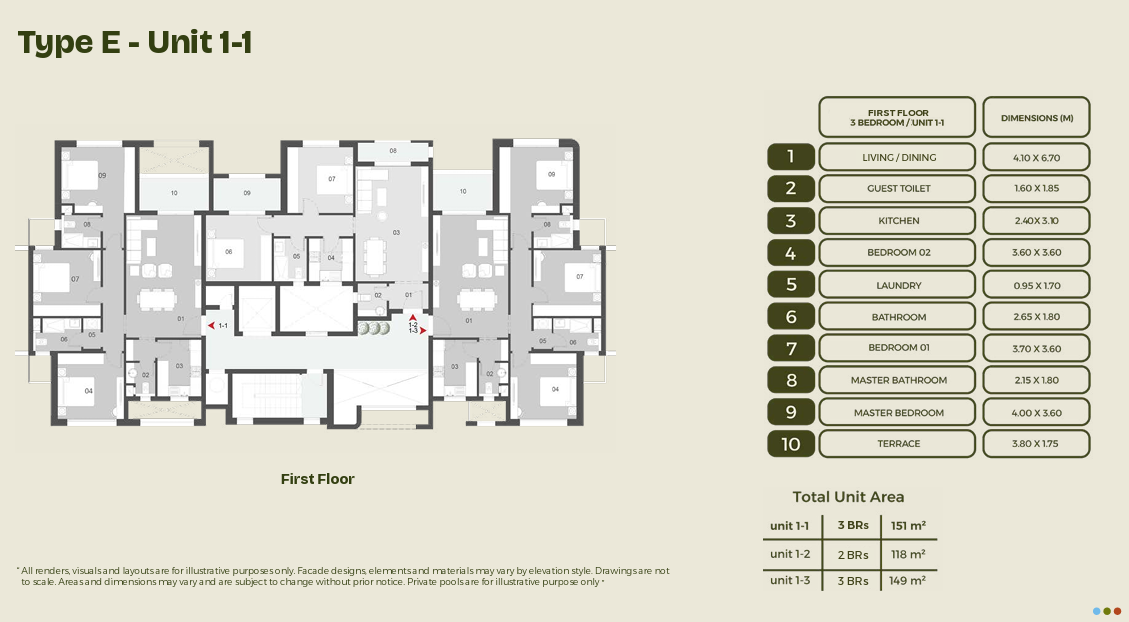 Floor plan for apartment at O West Orascom
