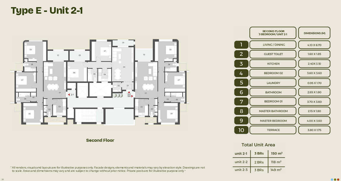 Floor plan for apartment at O West Orascom