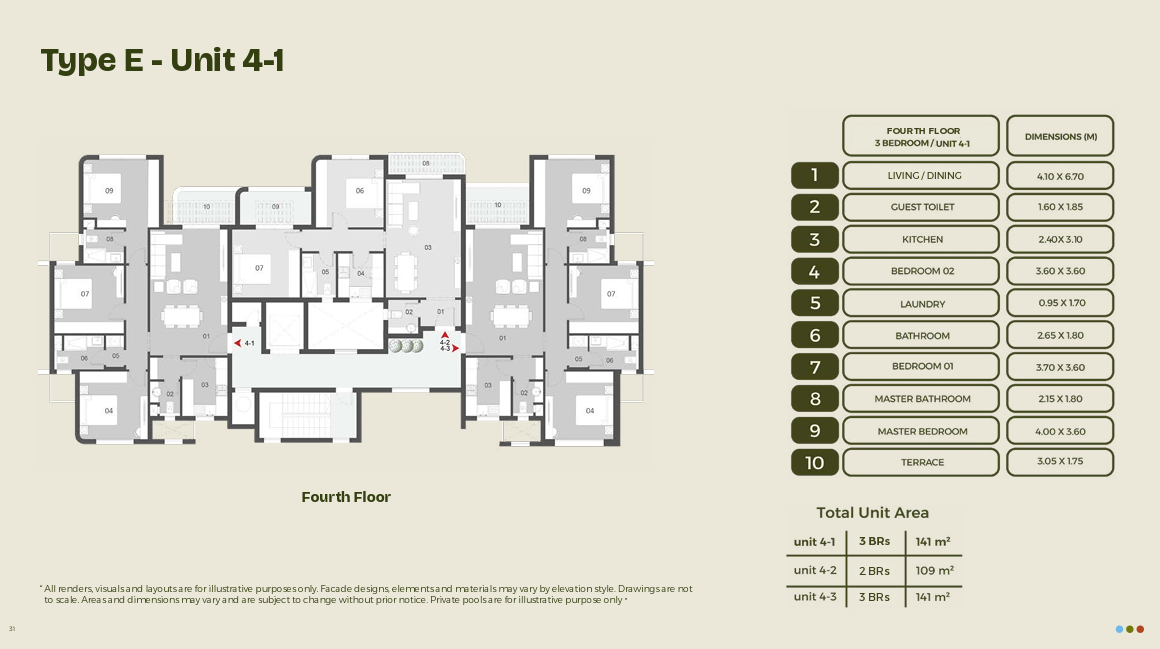 Floor plan for apartment at O West Orascom
