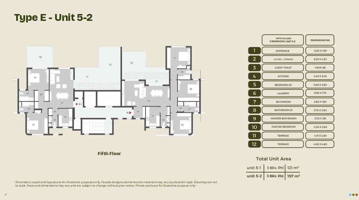Floor plan for apartment at O West Orascom