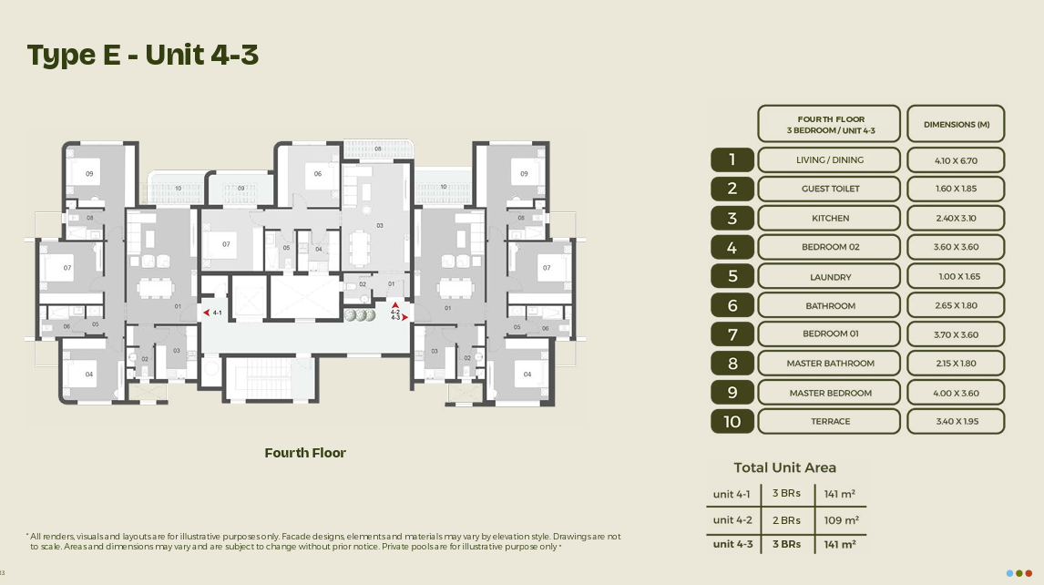 Floor plan for apartment at O West Orascom
