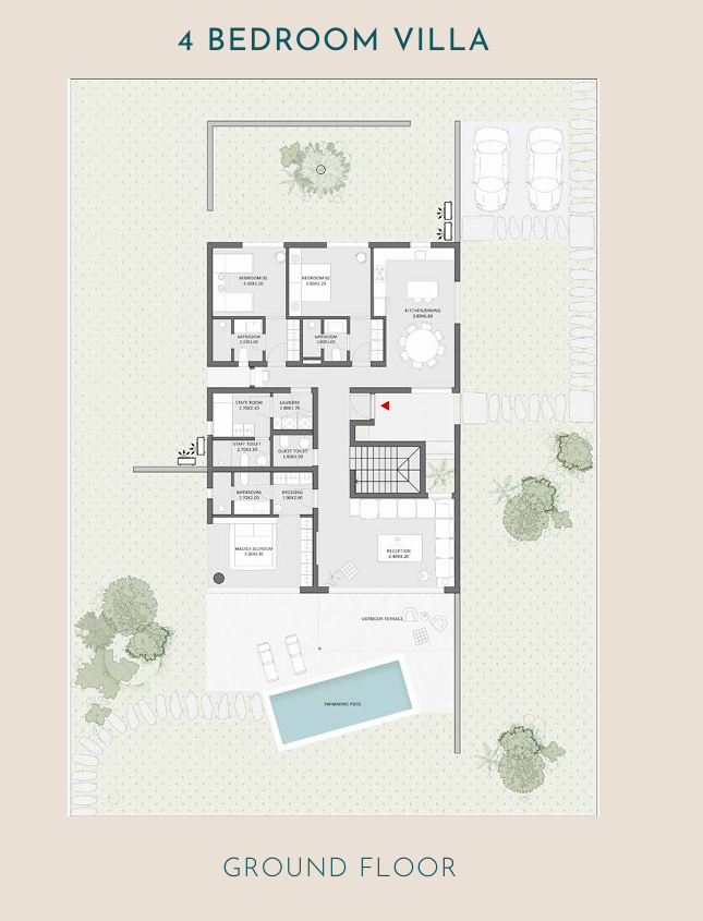Floor plan for villa at Tuban El Gouna