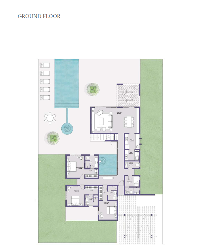 Floor plan for villa at North Bay - El Gouna