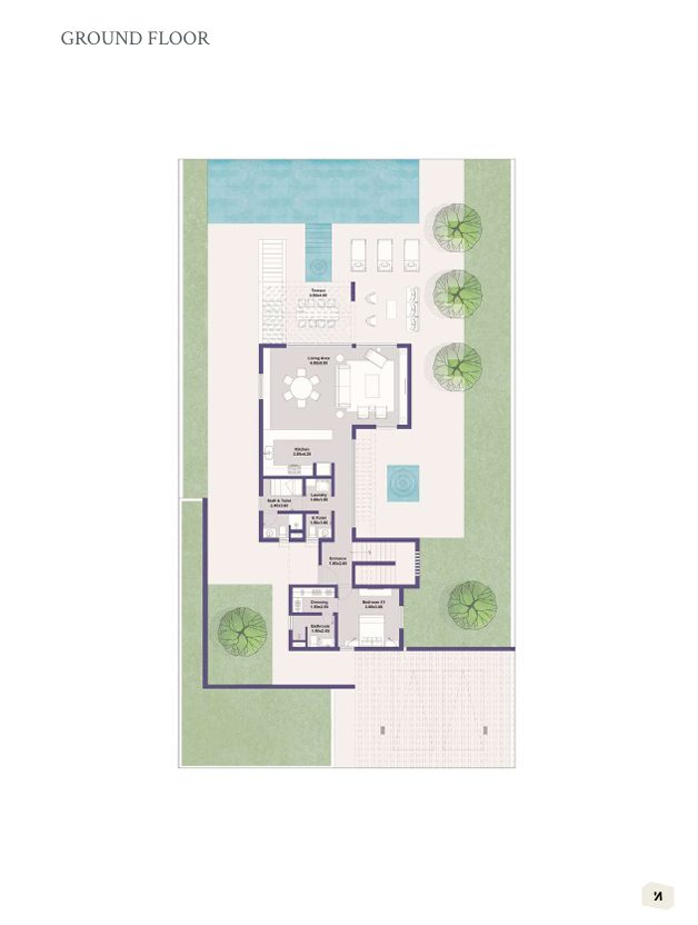 Floor plan for villa at North Bay - El Gouna