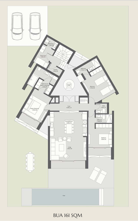 Floor plan for villa at Siba El Gouna