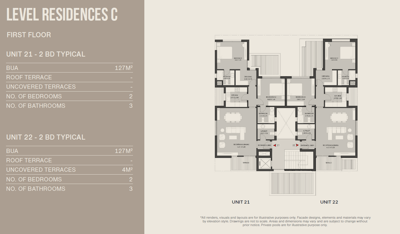 Floor plan for apartment at O West Orascom