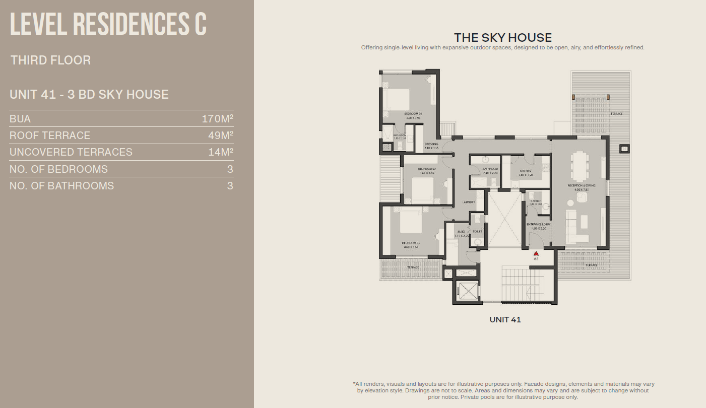 Floor plan for apartment at O West Orascom