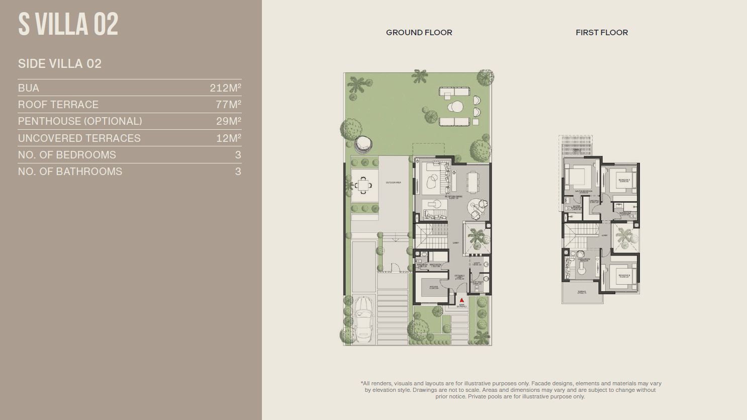 Floor plan for villa at O West Orascom