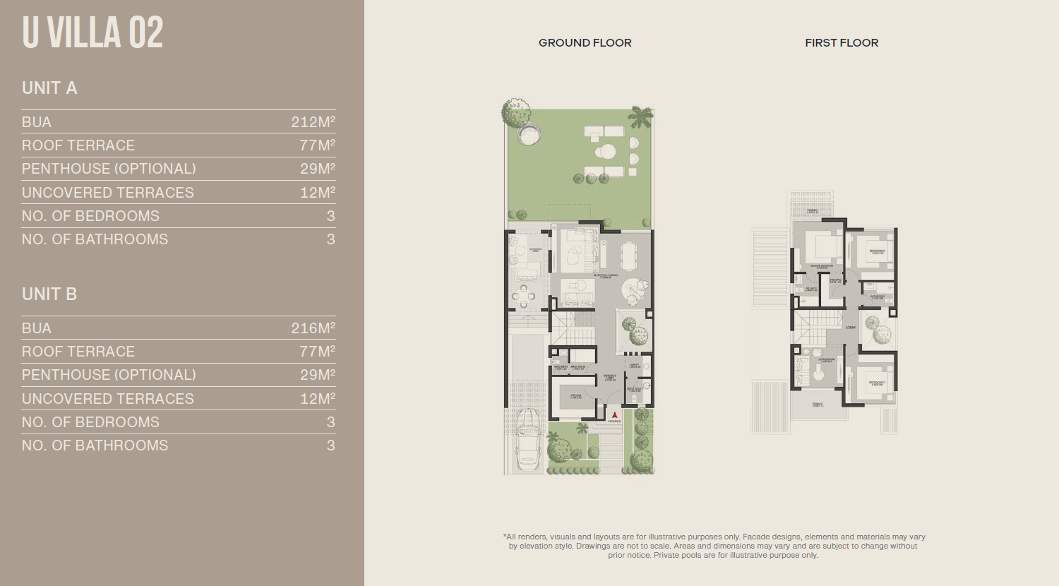 Floor plan for villa at O West Orascom