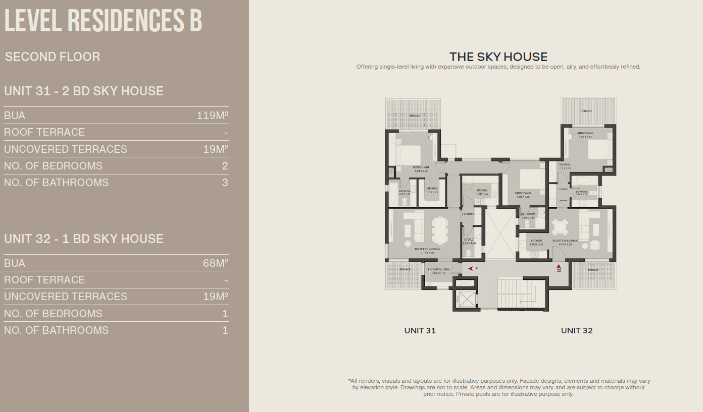 Floor plan for penthouse at O West Orascom