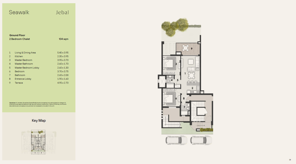 Floor plan for chalet at Jebal El Sokhna