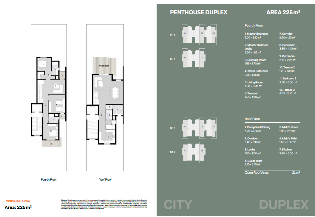 Floor plan for penthouse at Ivoire East
