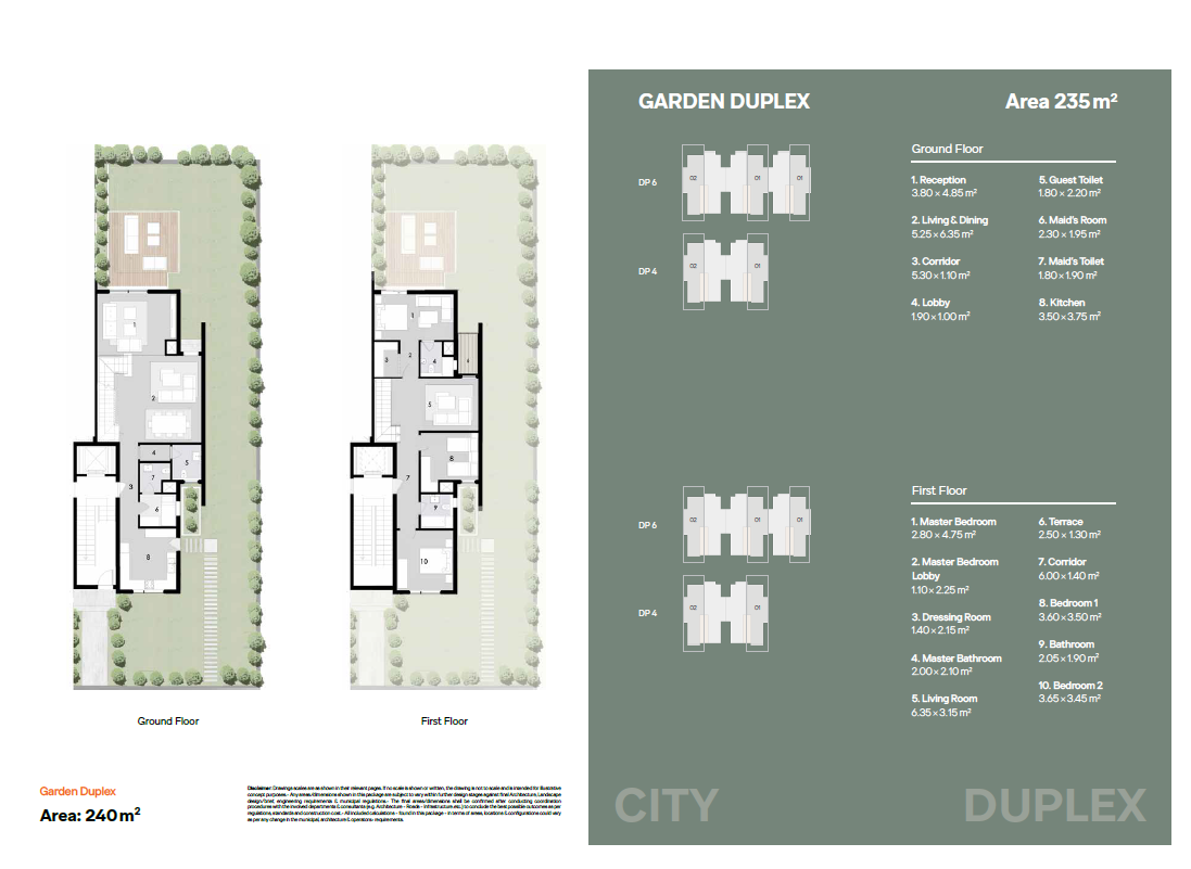 Floor plan for duplex at Ivoire East