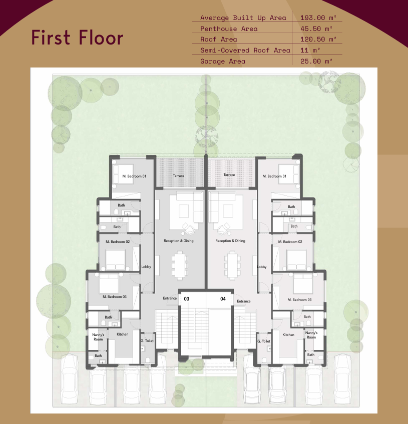 Floor plan for penthouse at 97 Hills