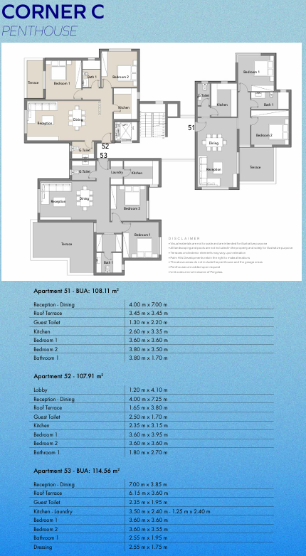 Floor plan for apartment at Badya
