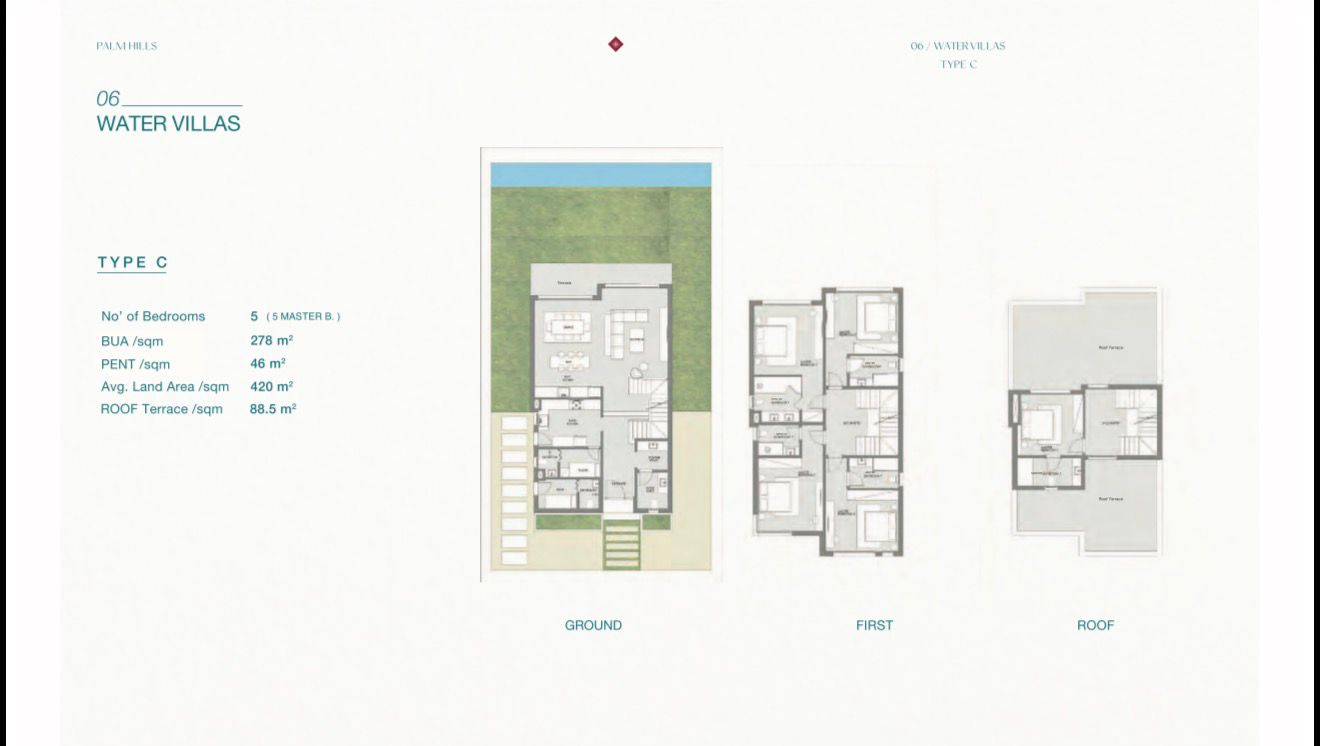 Floor plan for villa at Hacienda Heneish