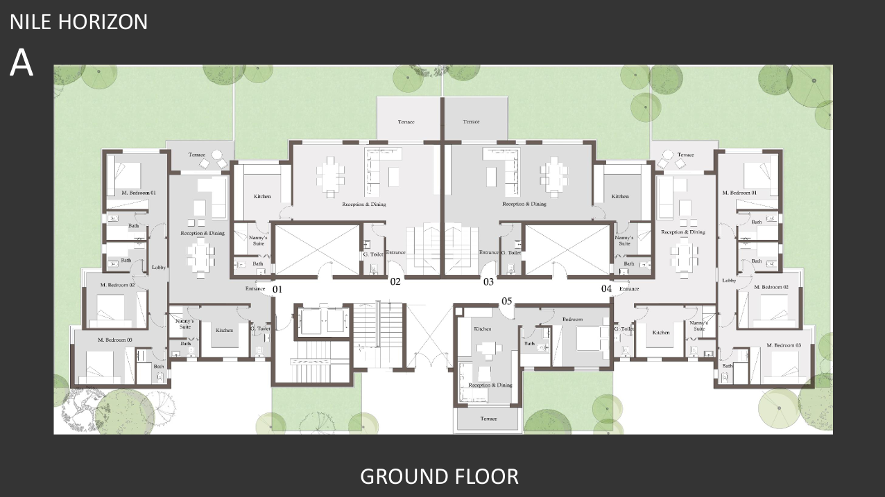 Floor plan for apartment at Jirian - Palm Hills