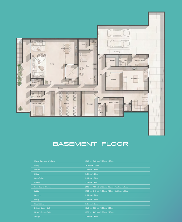 Floor plan for villa at Hacienda Ras El Hekma