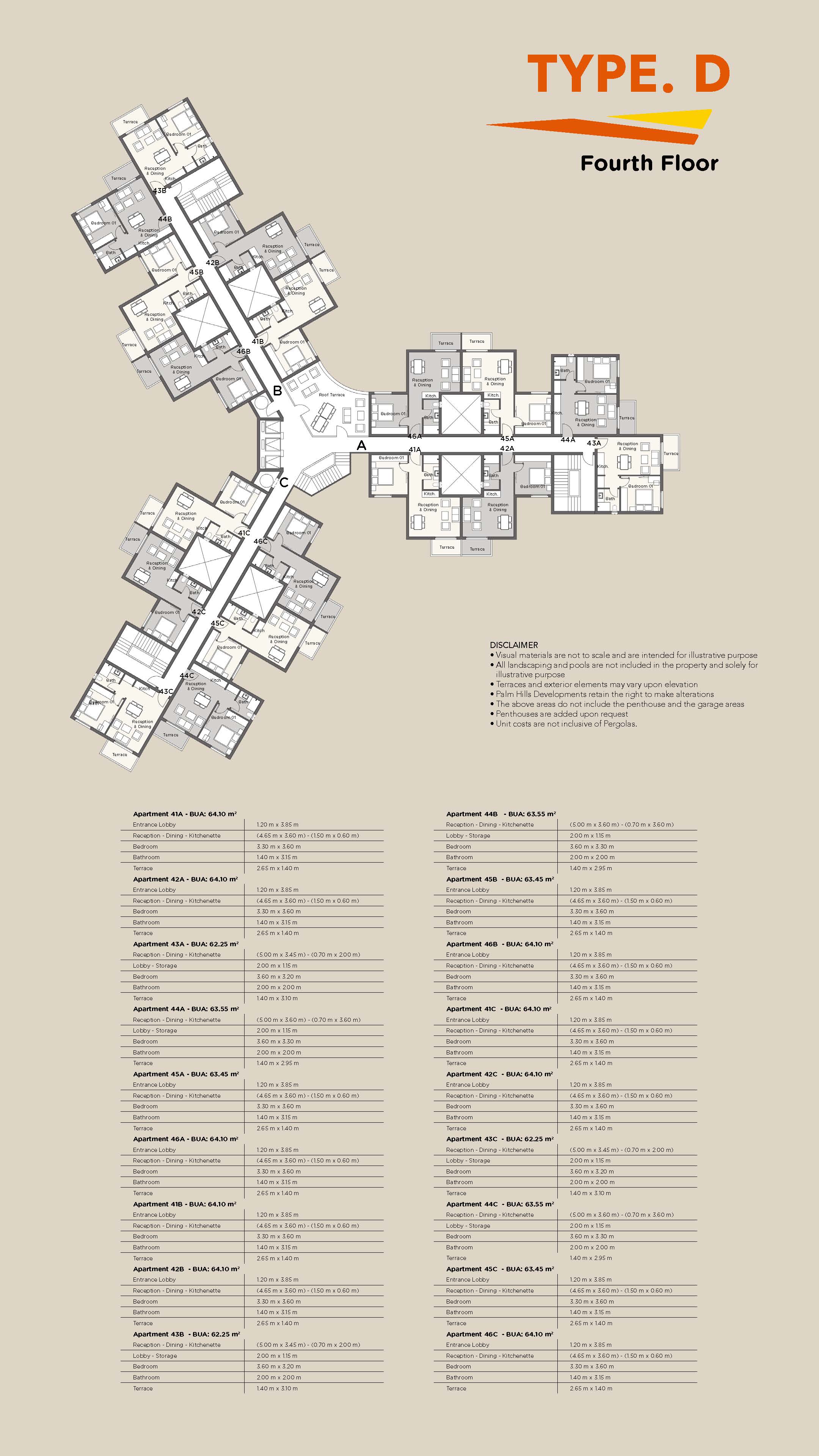 Floor plan for apartment at Badya