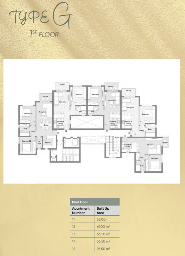 Floor plan for apartment at Badya